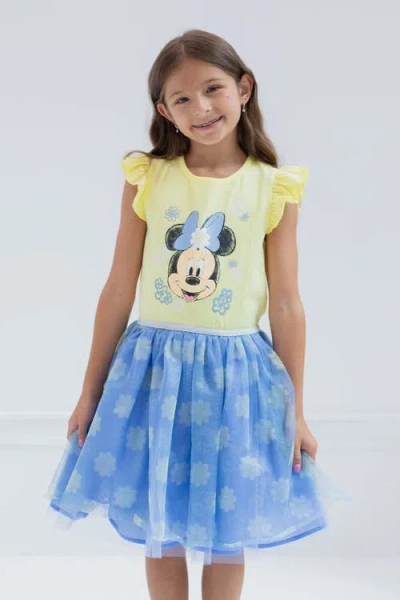 Disney Minnie Mouse Sleeveless Tulle Dress In Blue