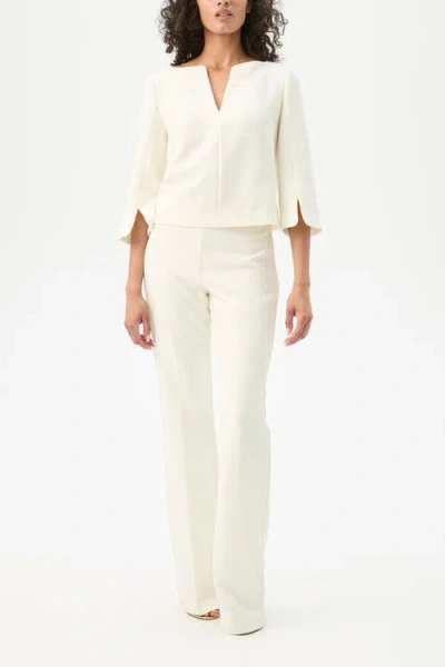 Trina Turk Haddy Boxy Suiting Top In Multi