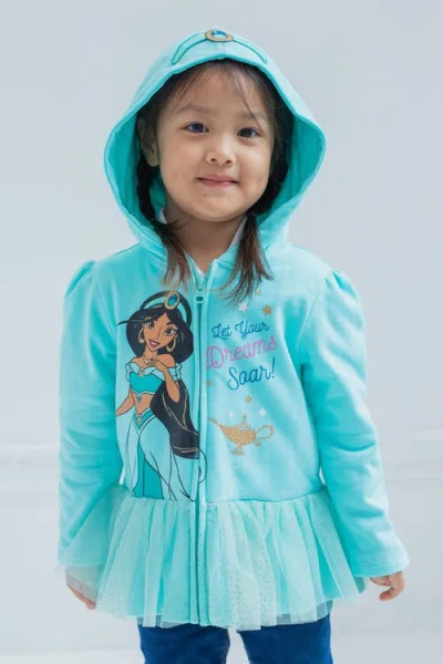 Disney Kids' Princess Zip-up Hoodie In Blue | ModeSens