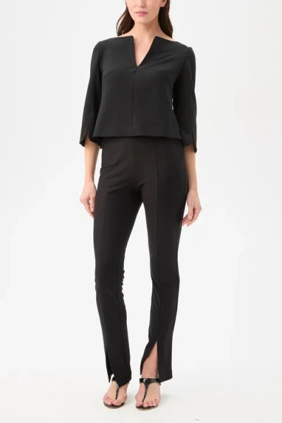 Trina Turk Haddy Boxy Suiting Top In Black