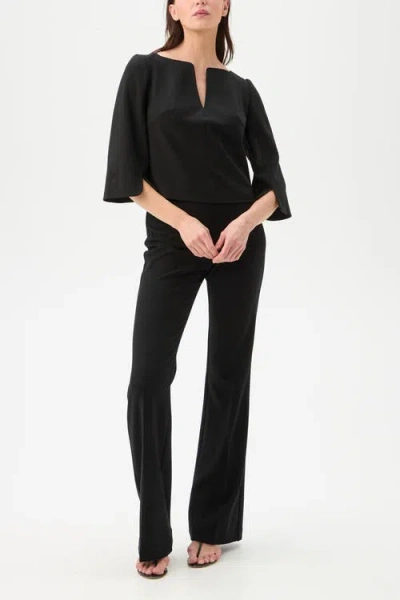Trina Turk Haddy Boxy Suiting Top In Black