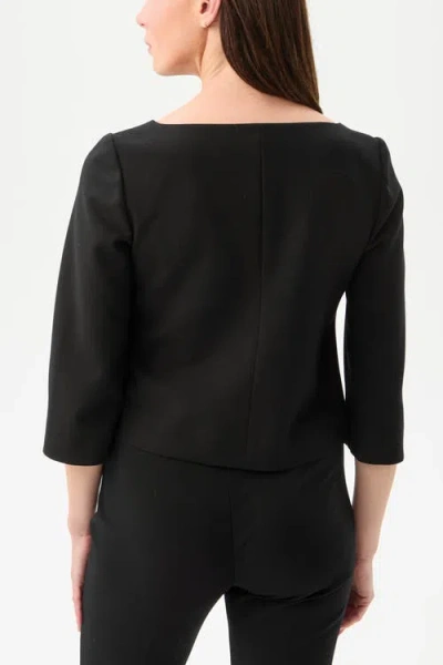 Trina Turk Haddy Boxy Suiting Top In Black