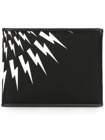 Neil Barrett Bolts Printed Nylon Classic Wallet In Black