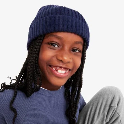 Primary Kids Cotton Beanie In Blue