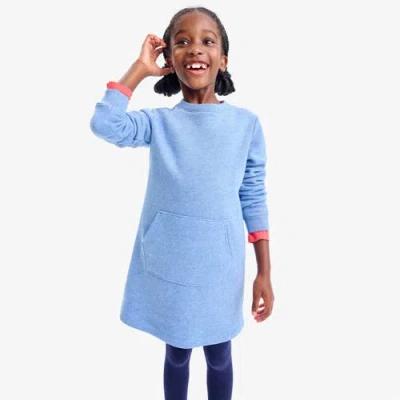 Primary Kids Cozy Fleece Sweatshirt Dress In Animal Print