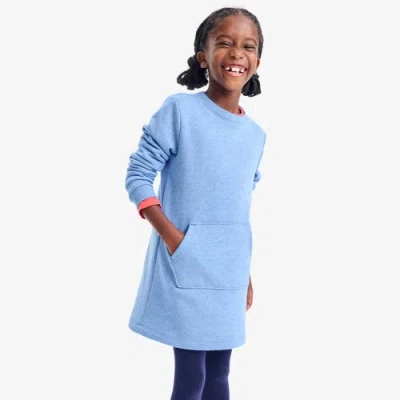 Primary Kids Cozy Fleece Sweatshirt Dress In Animal Print
