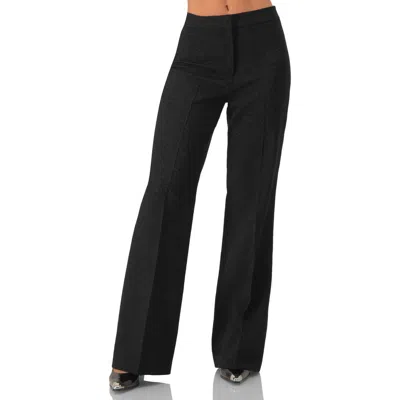 Ivonne Straight-leg Pants With Zipper In Black