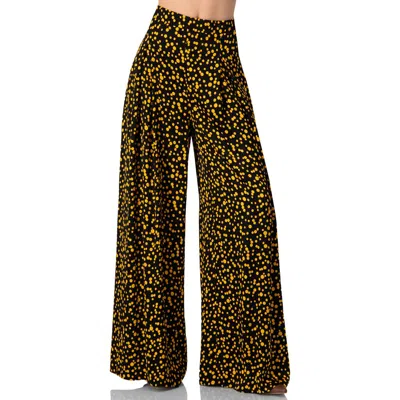 Ivonne Wide-leg Polka Dot Pants In Black
