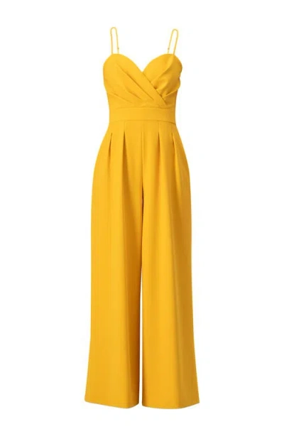 Ivonne Wide-leg Yellow Jumpsuit In Yellow