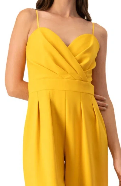 Ivonne Wide-leg Yellow Jumpsuit In Yellow