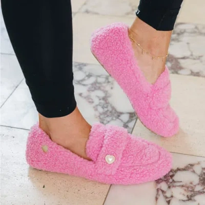 Dearfoams Madeline Luxe Teddy Loafer In Pink