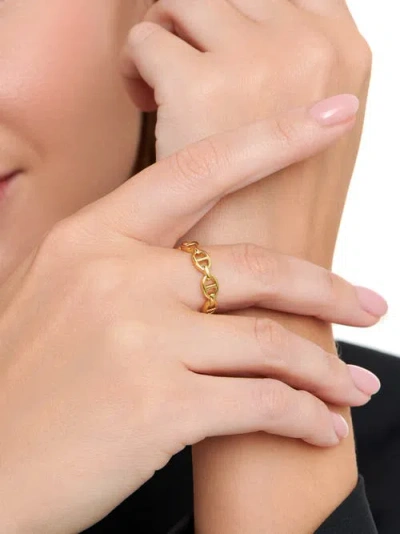 Devata Mariner Anchor Ring In Gold