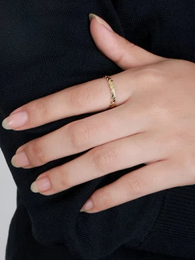 Devata Twisted Rope Ring In Gold