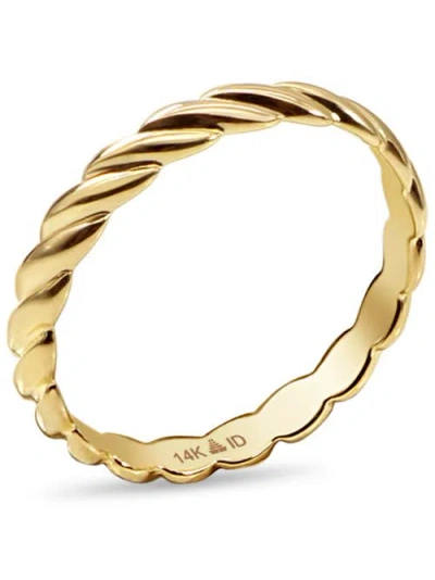 Devata Twisted Rope Ring In Gold