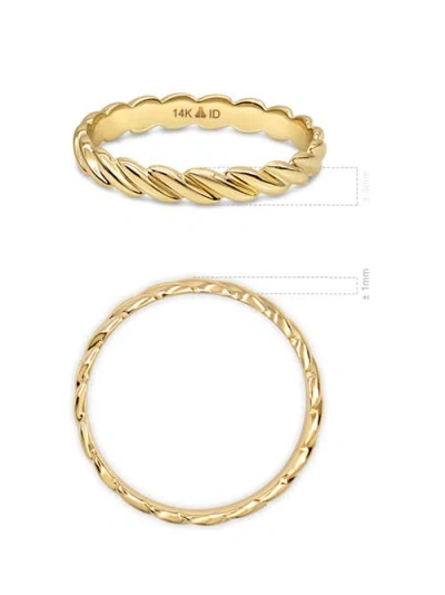 Devata Twisted Rope Ring In Gold