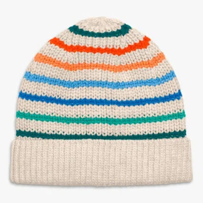 Primary Baby Rainbow Stripe Beanie In Multi