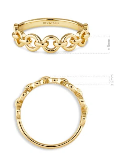 Devata Cable Link Ring In Gold