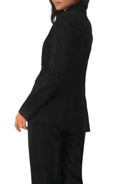 Ivonne Blazer With Pockets And Floral Accessory In Black