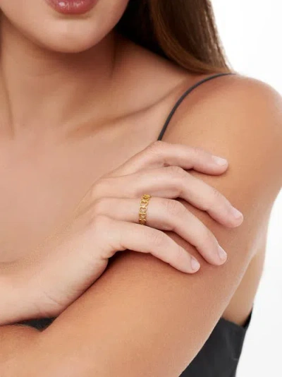 Devata Open Heart Ring In Gold