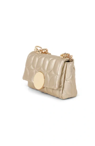 Jewel Badgley Mischka Tara Deco Quilted Mini In Gold