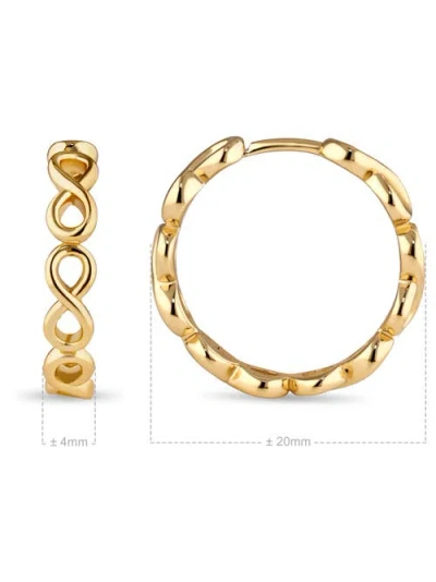Devata Infinity Hoop Earrings In Gold