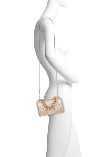 Jewel Badgley Mischka Tara Deco Quilted Mini In Gold