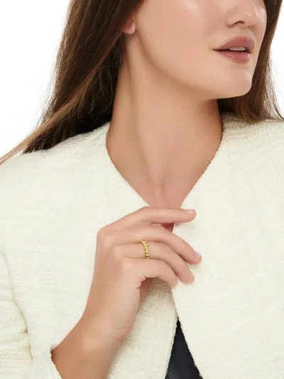 Devata Beaded Ball Ring In Gold