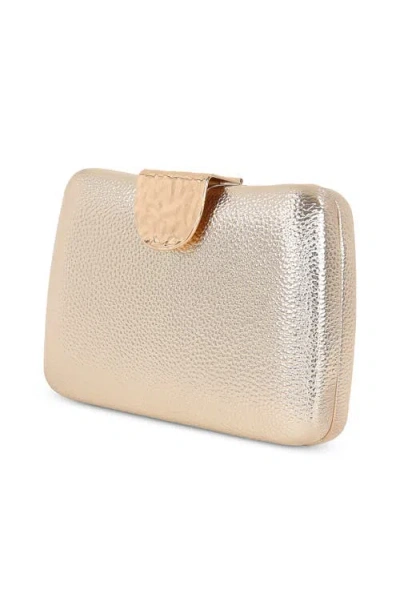 Jewel Badgley Mischka Tatum Faux Leather Clutch In Gold