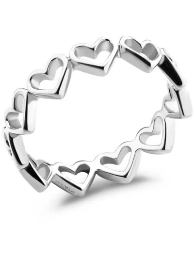 Devata Open Heart Eternity Ring In Metallic