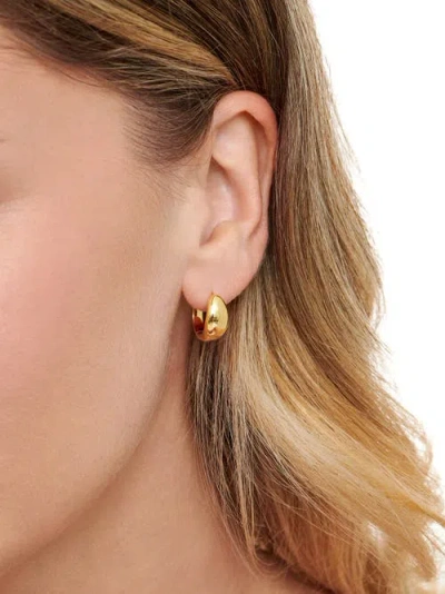 Devata Dome Hoop Earrings In Gold