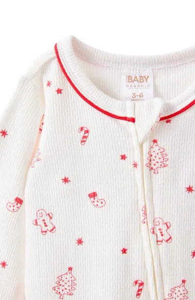 Cotton On Kids Organic Pointelle Zip All In One Romper In White