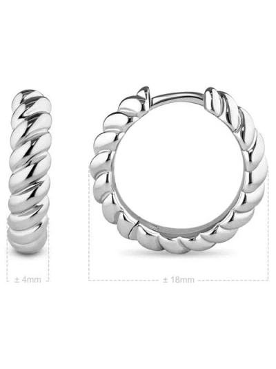 Devata Rope Hoop Earrings In Silver