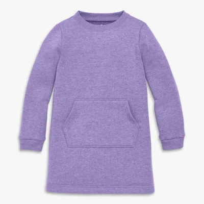 Primary Kids Cozy Fleece Sweatshirt Dress In Blue