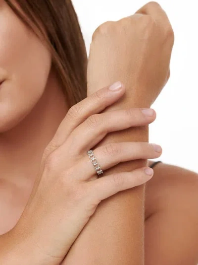 Devata Open Heart Ring In Metallic