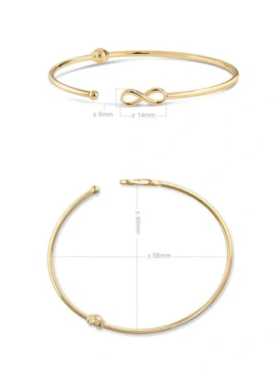 Devata Infinity Bangle Bracelet In Gold