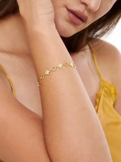 Devata Clover Chain Bracelet In Gold