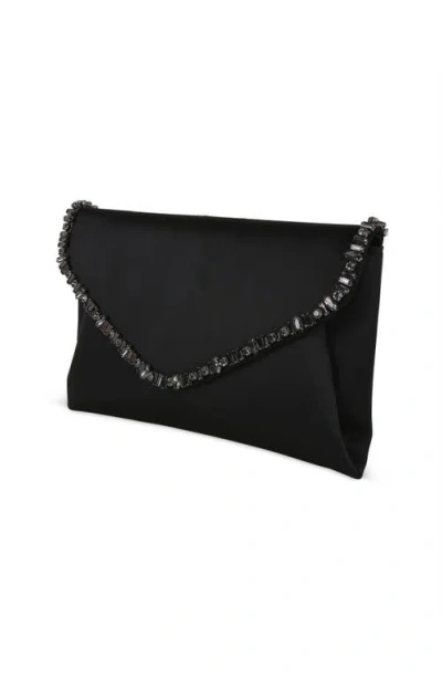 Jewel Badgley Mischka Mika Mix Crystal Neckline Envelope In Black
