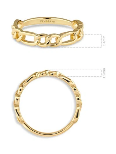 Devata Figaro Link Ring In Gold