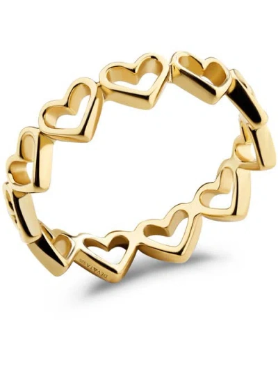 Devata Open Heart Eternity Ring In Gold
