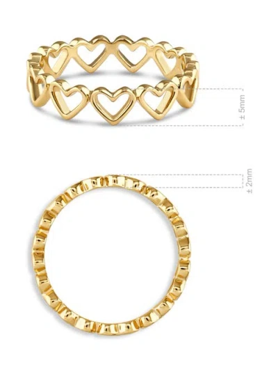 Devata Open Heart Eternity Ring In Gold