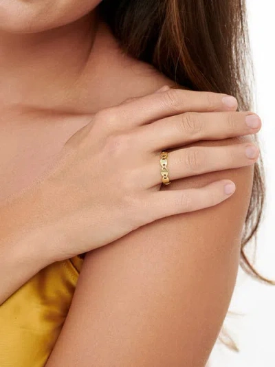 Devata Mariner Anchor Eternity Ring In Gold