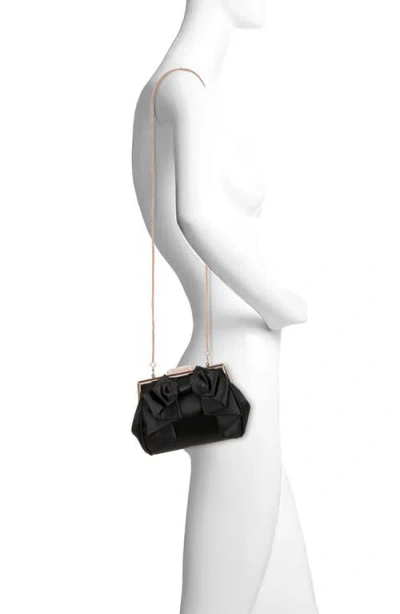 Jewel Badgley Mischka Mae Bow Pouch Clutch In Black