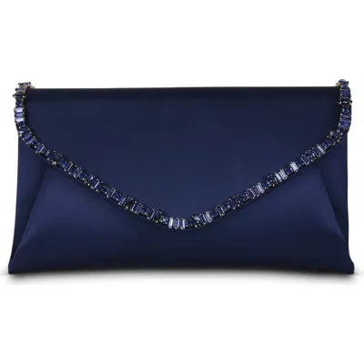 Jewel Badgley Mischka Mika Mix Crystal Neckline Envelope In Blue