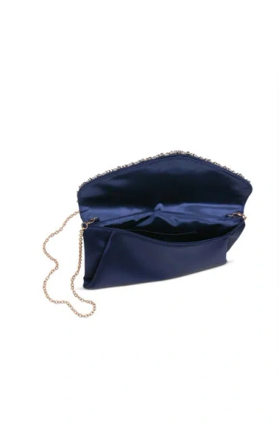 Jewel Badgley Mischka Mika Mix Crystal Neckline Envelope In Blue