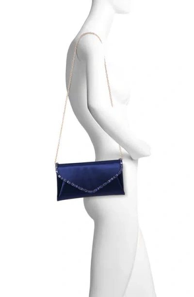 Jewel Badgley Mischka Mika Mix Crystal Neckline Envelope In Blue