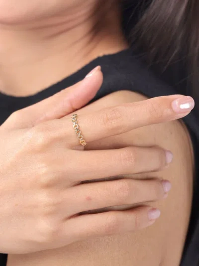 Devata Cable Link Ring In Gold