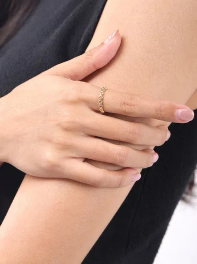 Devata Cable Link Ring In Gold