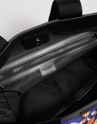 Dolce & Gabbana Multicolor Maiolica Print Tote Shoulder Strap Bag In Multi