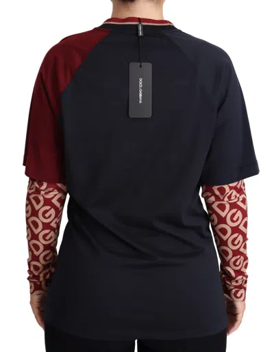 Dolce & Gabbana Multicolor Royals Crewneck Pullover Sweater In Multi