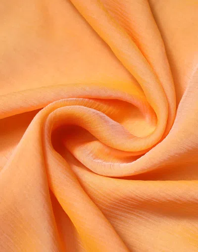 Dolce & Gabbana Orange Silk Rectangle Wrap Shawl Scarf In Orange